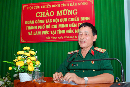 Hội Cựu chiến binh Thành phố Hồ Chí Minh thăm và giao lưu Hội Cựu chiến binh tỉnh Đắk Nông