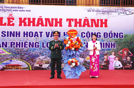 Quân khu 7 khánh thành Công trình Nhà sinh hoạt văn hóa cộng đồng tặng Nhân dân thành phố Điện Biên Phủ