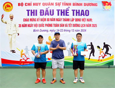 Bộ CHQS tỉnh Bình Dương bế mạc, trao giải giao lưu thể thao chào mừng kỷ niệm 80 năm Ngày thành lập Quân đội Nhân dân Việt Nam