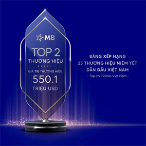 MB lọt Top 2/25 thương hiệu niêm yết dẫn đầu 2024