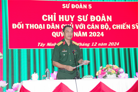 Sư đoàn 5 đối thoại dân chủ với cán bộ, chiến sĩ các cơ quan, đơn vị trực thuộc sư đoàn