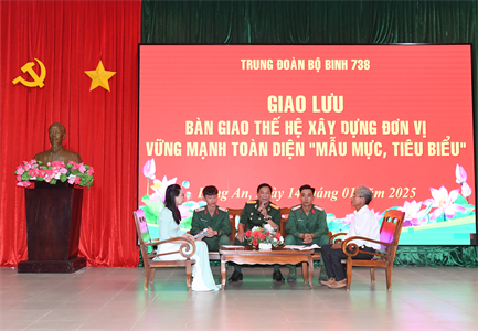 Xúc động giao lưu bàn giao thế hệ xây dựng đơn vị vững mạnh toàn diện “mẫu mực, tiêu biểu”