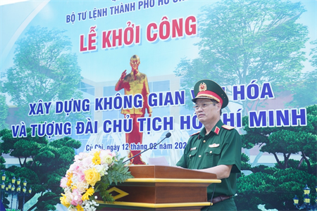 Bộ Tư lệnh TPHCM khởi công xây dựng tượng đài Chủ tịch Hồ Chí Minh tại Địa đạo Củ Chi