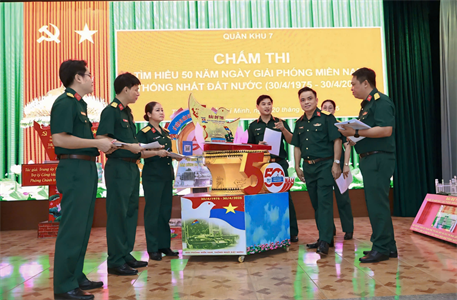 Quân khu 7 chấm điểm Cuộc thi tìm hiểu 50 năm Ngày giải phóng miền Nam, thống nhất đất nước