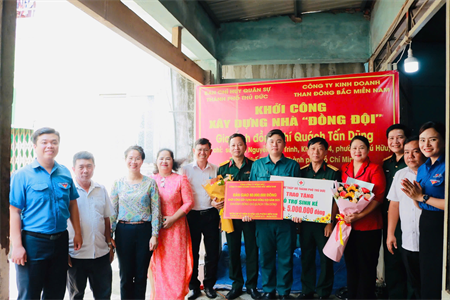 Công ty kinh doanh than Đông Bắc Miền Nam khởi công xây dựng nhà đồng đội, nhà tình thương