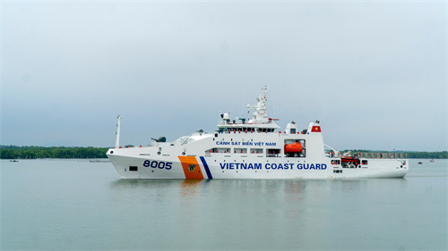 Tàu Cảnh sát biển lên đường thực hiện nhiệm vụ khảo sát vùng biển, đảo ven bờ