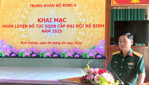 Bộ CHQS tỉnh Bình Dương huấn luyện bổ túc sĩ quan dự bị cấp đại đội năm 2025