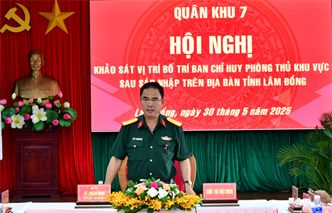 Đại tá Lê Xuân Bình khảo sát bố trí Ban chỉ huy phòng thủ khu vực trên địa bàn tỉnh Đắk Nông và Lâm Đồng