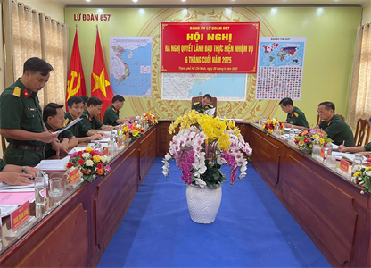 Đảng ủy Lữ đoàn 657 Hội nghị phiên 6 tháng đầu năm 2025