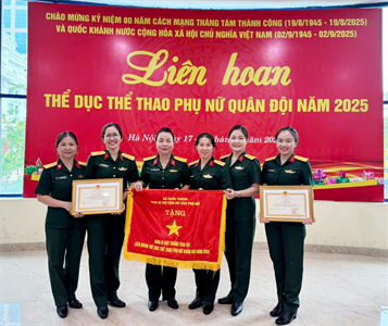 Liên hoan Thể dục thể thao Phụ nữ Quân đội năm 2025: Đội Quân khu 7 đạt giải Ba môn cầu lông đôi nữ và đạt thành tích tốt thi dân vũ thể thao