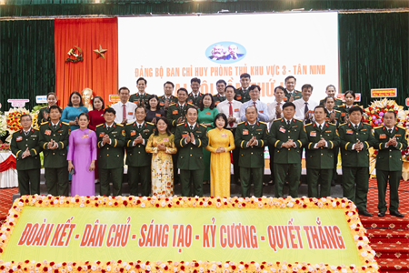Đại hội Đảng bộ Ban Chỉ huy Phòng thủ khu vực 3 - Tân Ninh lần thứ I, nhiệm kỳ 2025 - 2030