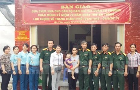 LLVT quận Gò Vấp bàn giao nhà cho đối tượng chính sách