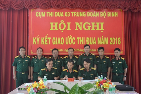 Sư đoàn 5:  Các cụm thi đua ký kết giao ước thi đua năm 2018