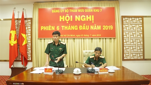 Đảng ủy Bộ Tham mưu Quân khu 7 hội nghị phiên 6 tháng đầu năm 2019
