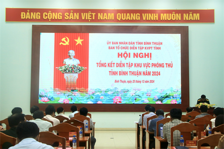 Tỉnh Bình Thuận tổng kết diễn tập khu vực phòng thủ năm 2024