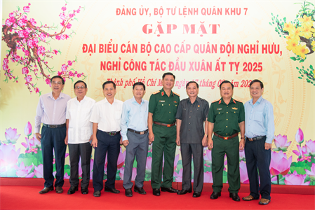 Đảng ủy, Bộ Tư lệnh Quân khu 7 gặp mặt đại biểu cán bộ cao cấp Quân đội nghỉ hưu, nghỉ công tác