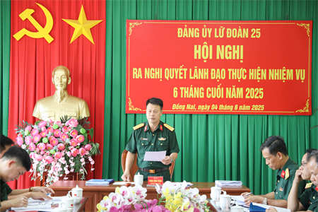 Lữ đoàn 25 quyết tâm hoàn thành nhiệm vụ 6 tháng cuối năm