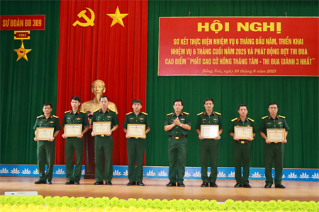 Sư đoàn 309 sơ kết thực hiện nhiệm vụ 6 tháng đầu năm 2025
