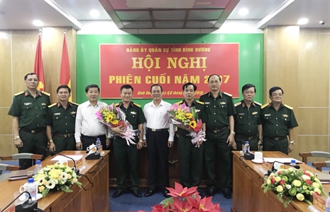 Đảng ủy quân sự tỉnh Bình Dương: Hội nghị Đảng ủy phiên cuối năm 2017
