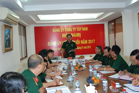 Công ty Tây Nam hội nghị Đảng ủy phiên cuối năm 2017