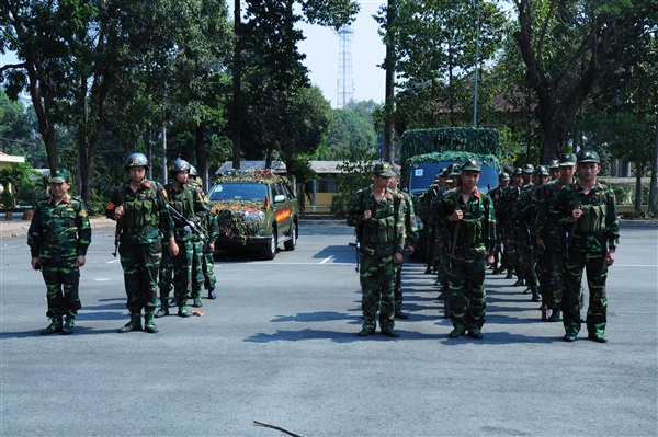 Tiểu đoàn Cảnh vệ 180, Bộ Tham mưu Quân khu 7 trong diễn tập di dời sở chỉ huy